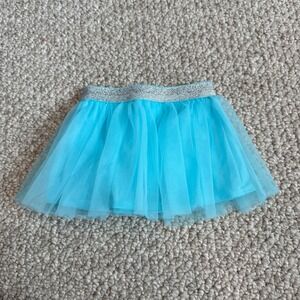 Garanimals Baby Girl Aqua Blue Tutu Skirt Glitter Waistband Size 3-6 Months